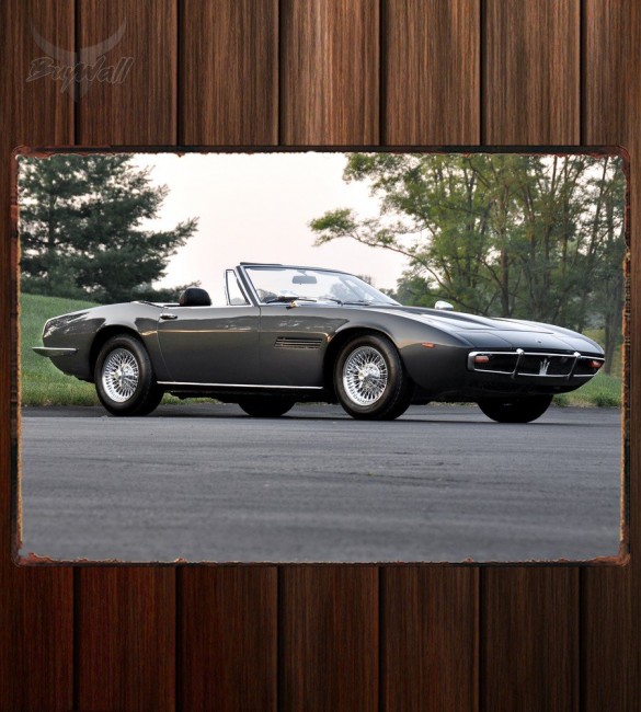 Металлическая табличка Maserati Ghibli Spyder Металлическая табличка Maserati Ghibli Spyder